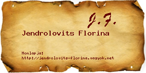 Jendrolovits Florina névjegykártya